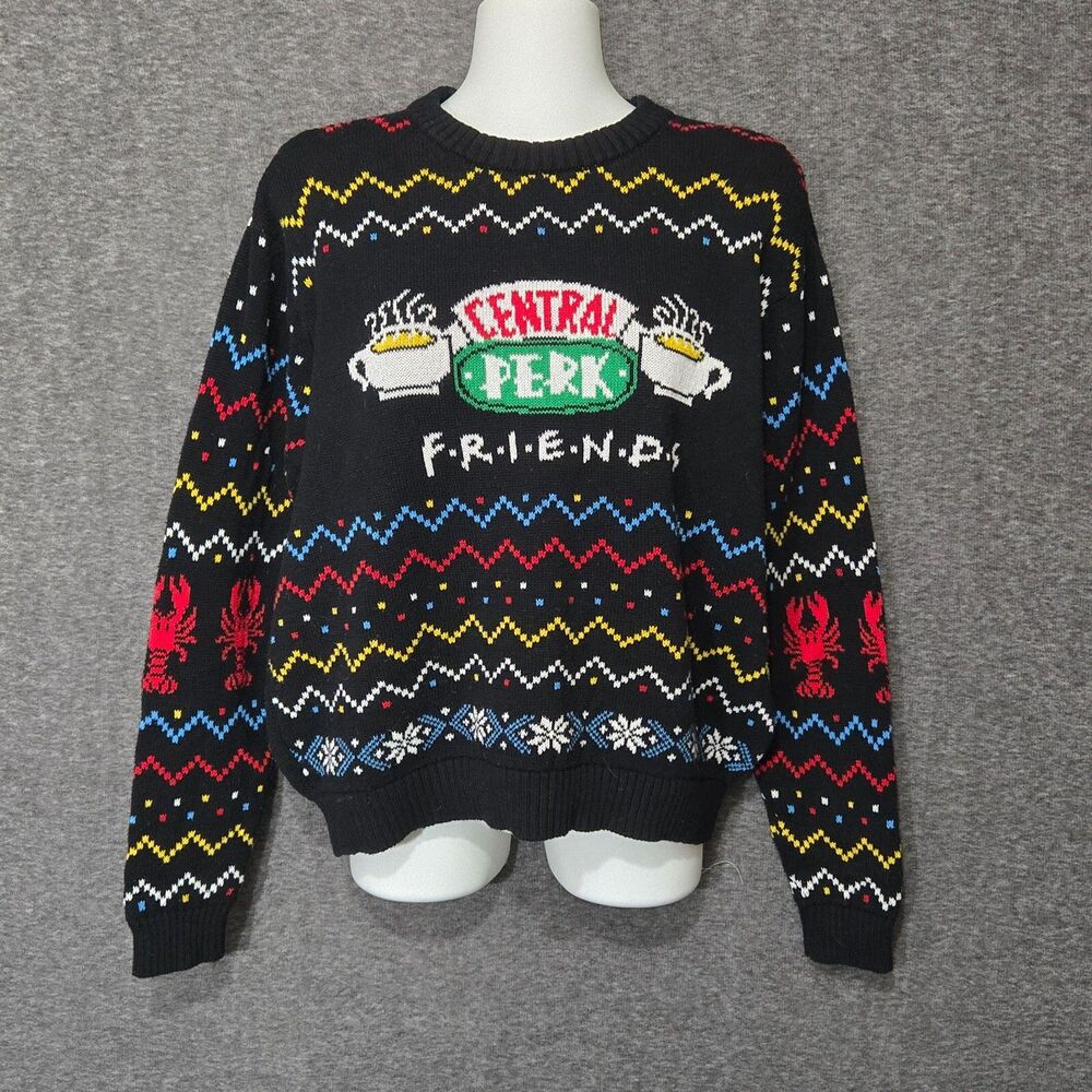 Friends Central Perk Sweater Medium Christmas You're My Lobster Ross Rachel